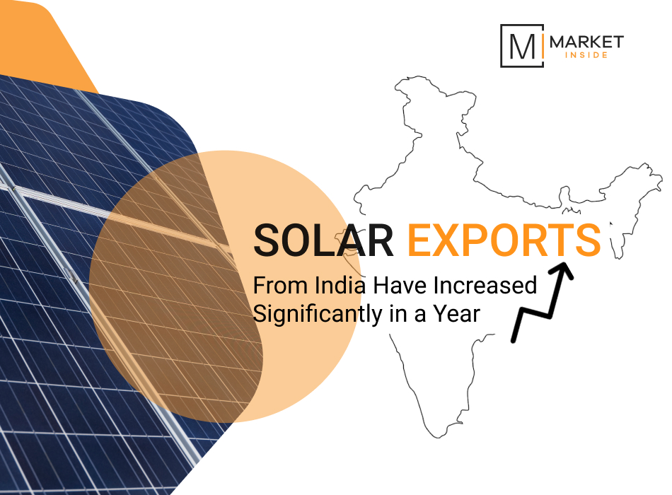 Solar exports from India have increased significantly in a year