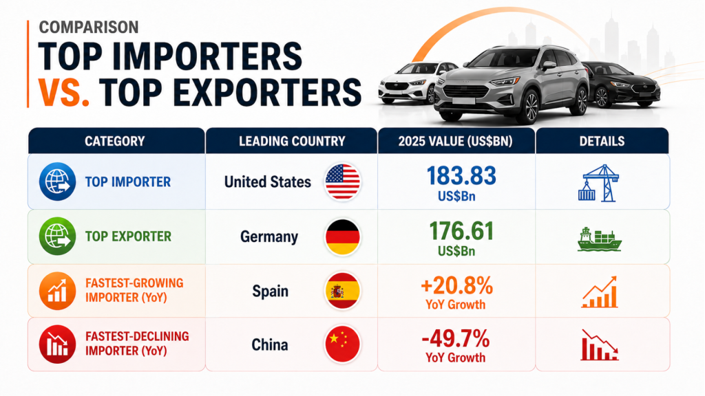 Comparison: Top Importers vs. Top Exporters
